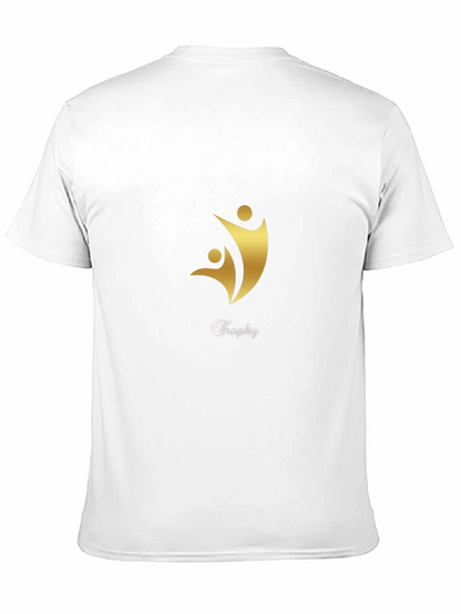 Black T-Shirt with Gold Trophy Graphic
