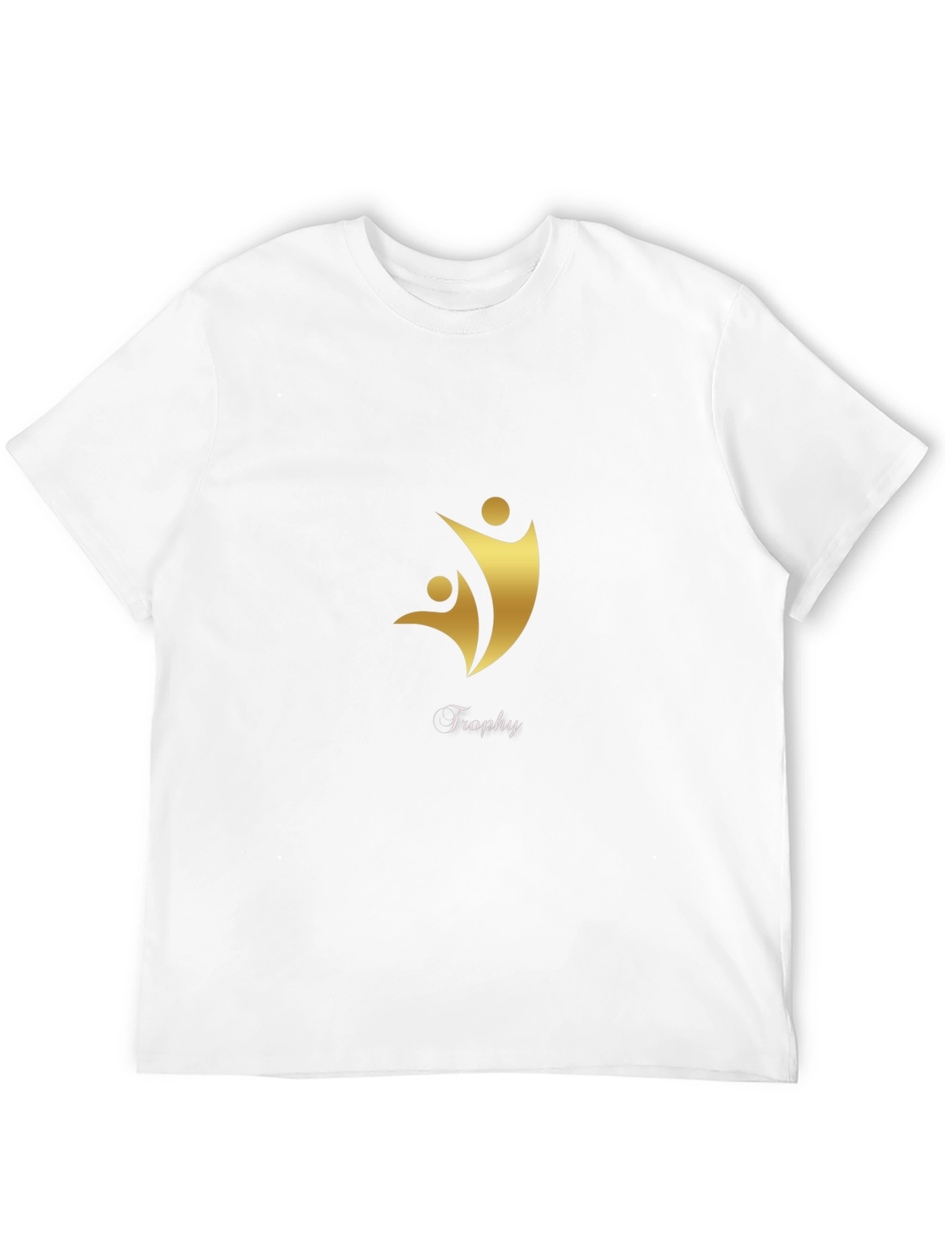 Black T-Shirt with Gold Trophy Graphic
