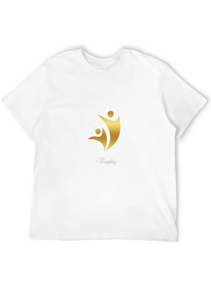Black T-Shirt with Gold Trophy Graphic