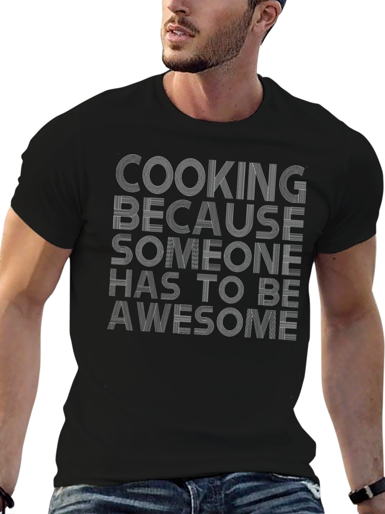Cooking Awesome Graphic Tee - Soft Black Shirt