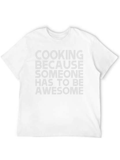 Cooking Awesome Graphic Tee - Soft Black Shirt