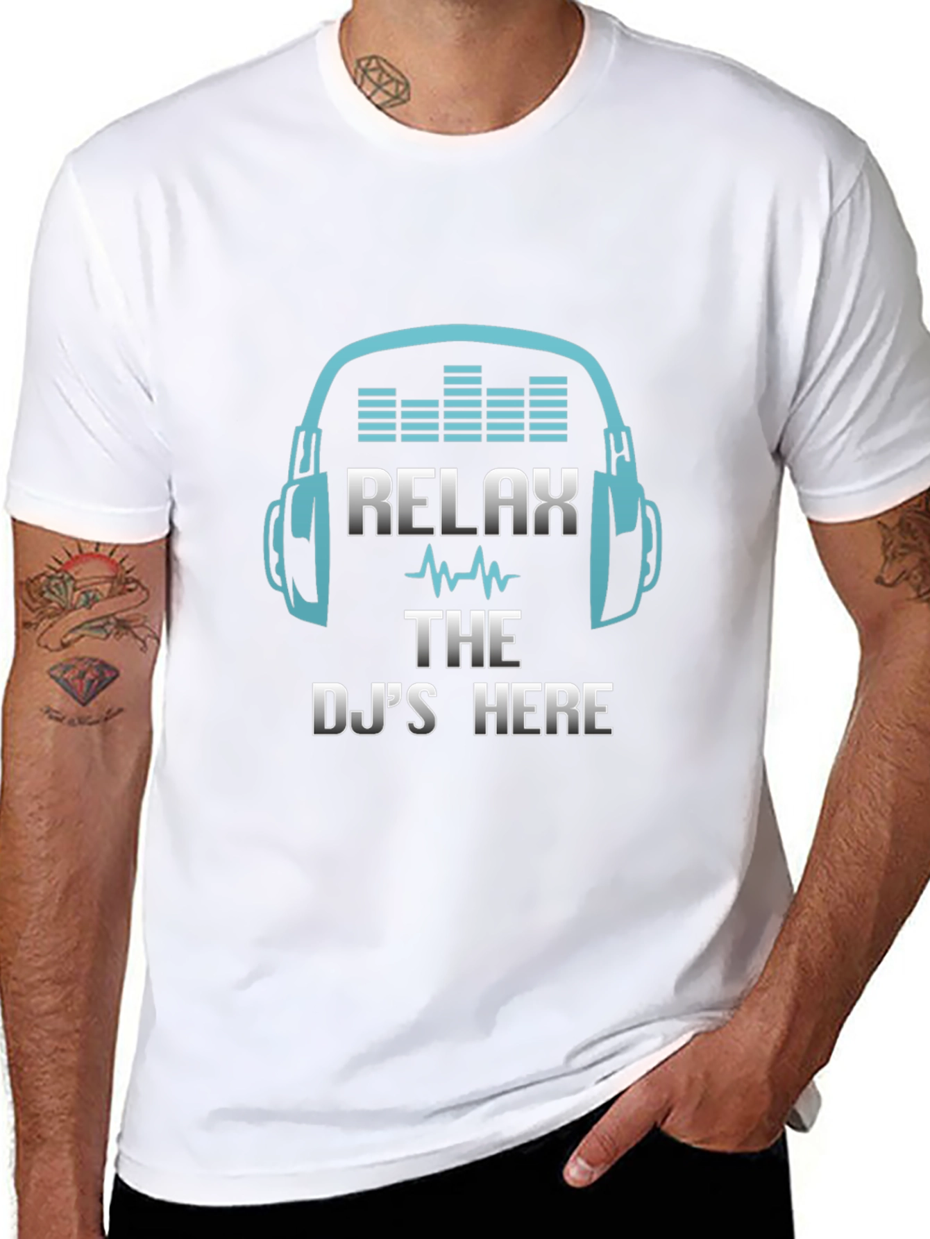 Relax The DJs Here Black T-Shirt