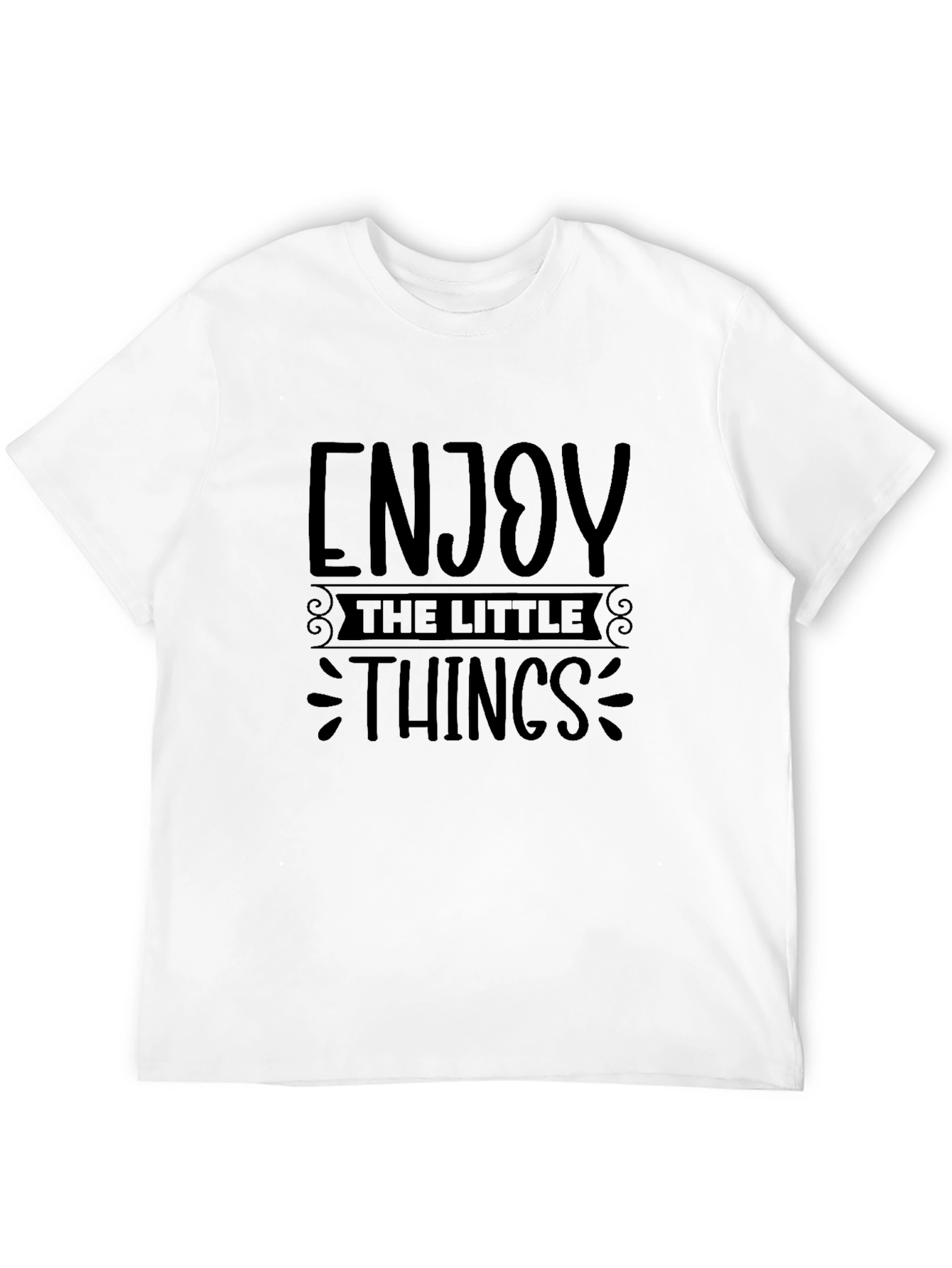 Enjoy The Little Things Black Graphic Tee