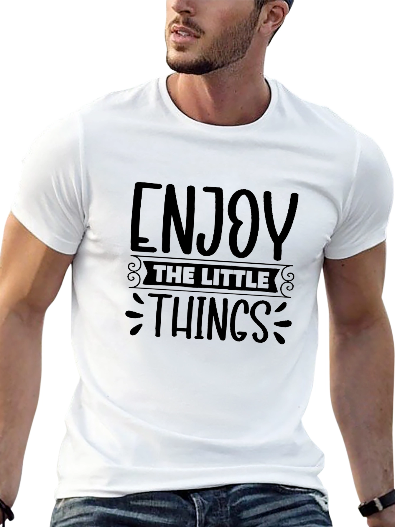 Enjoy The Little Things Black Graphic Tee