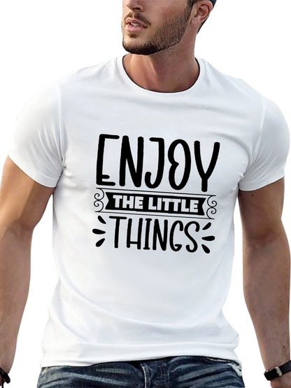 Enjoy The Little Things Black Graphic Tee