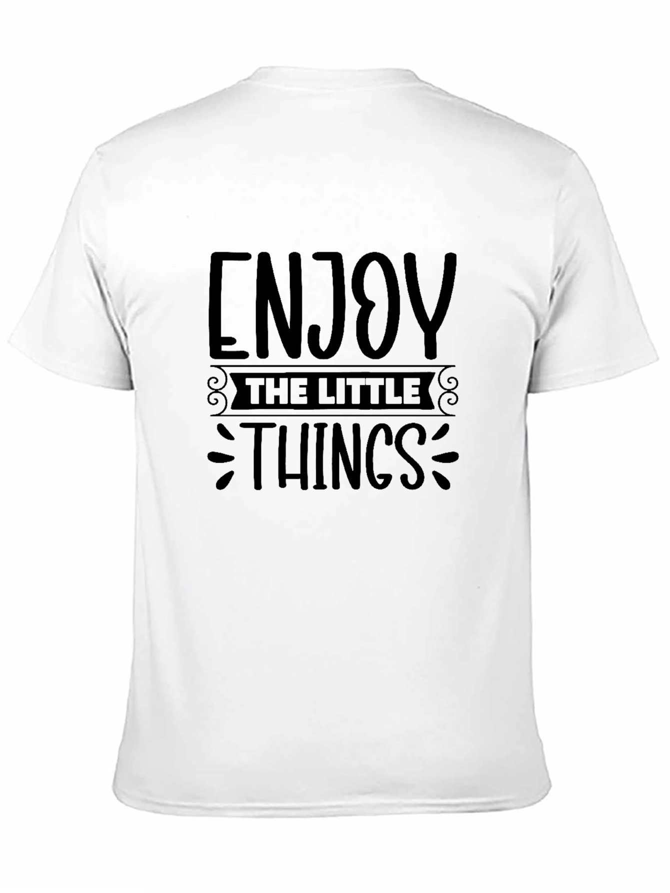 Enjoy The Little Things Black Graphic Tee