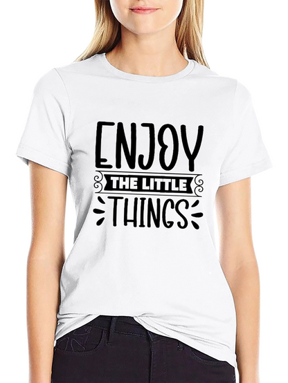 Enjoy The Little Things Black Graphic Tee