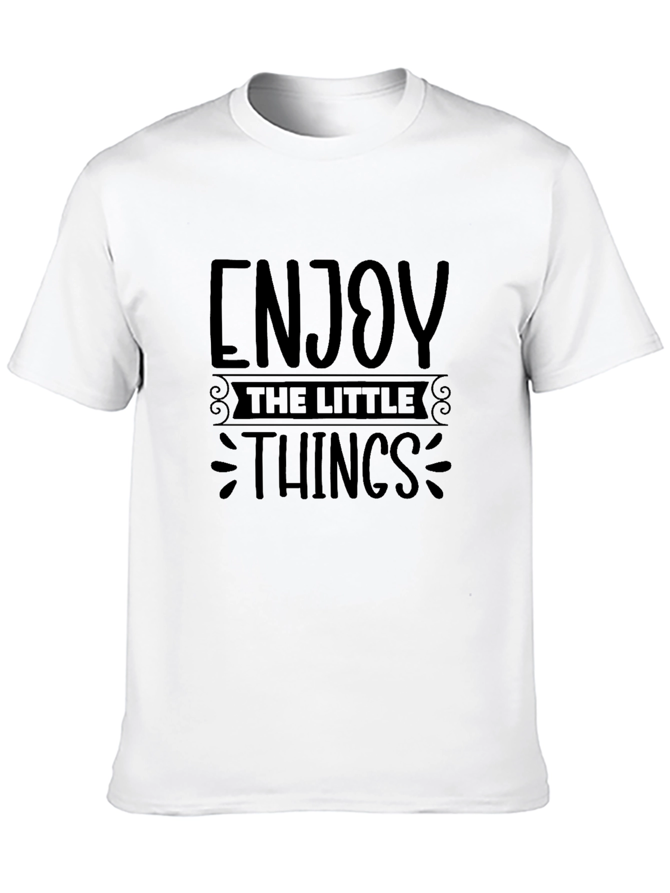 Enjoy The Little Things Black Graphic Tee