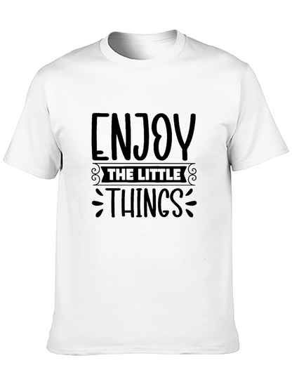 Enjoy The Little Things Black Graphic Tee