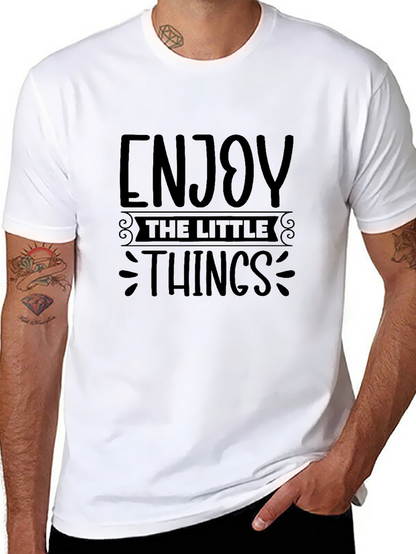 Enjoy The Little Things Black Graphic Tee
