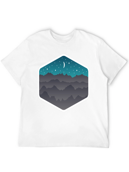 Mountain Moonscape Graphic Tee - Black