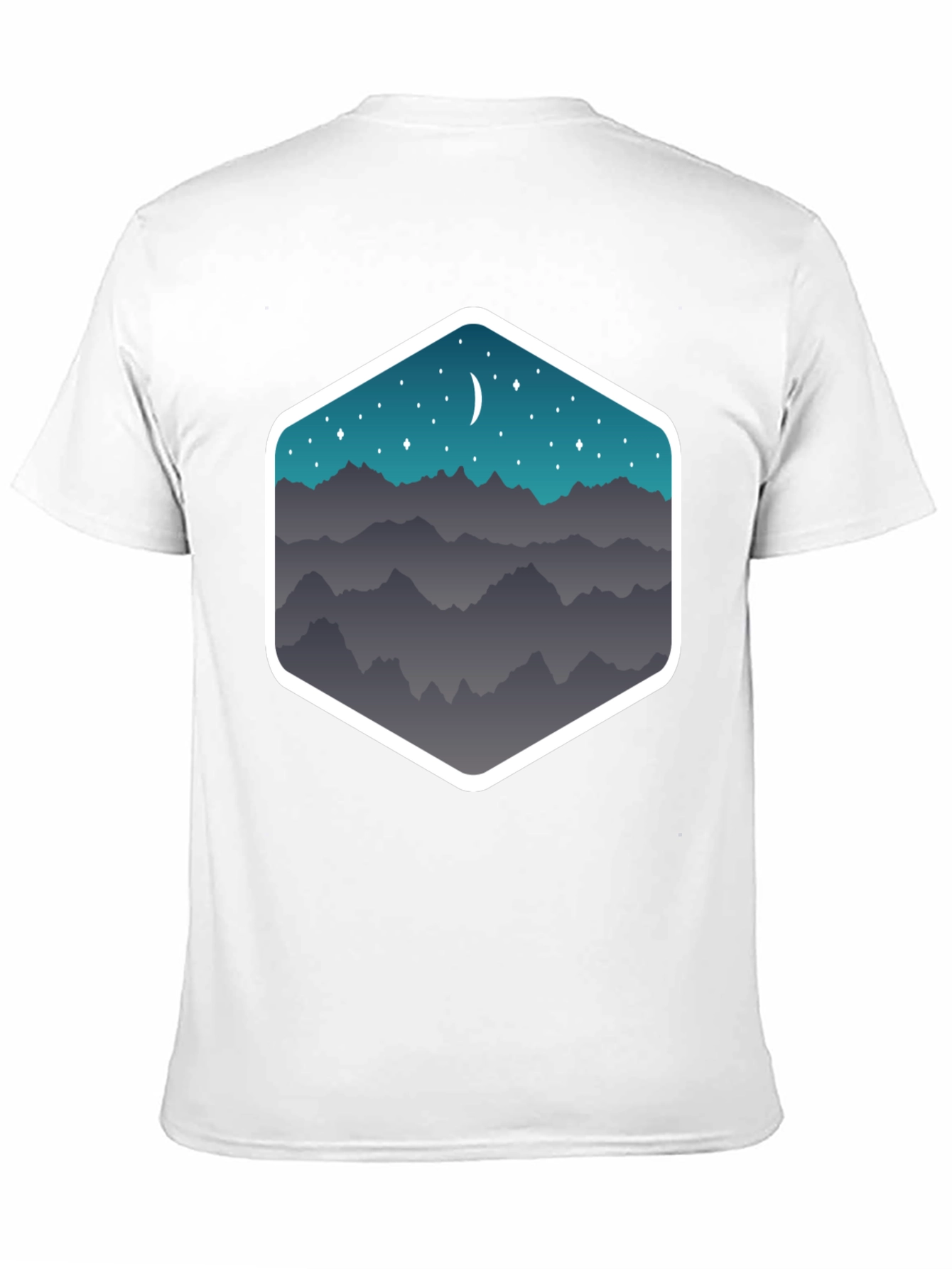 Mountain Moonscape Graphic Tee - Black