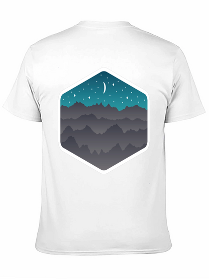 Mountain Moonscape Graphic Tee - Black