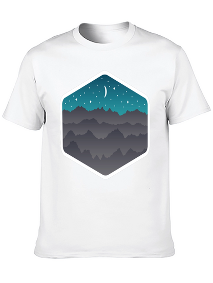 Mountain Moonscape Graphic Tee - Black