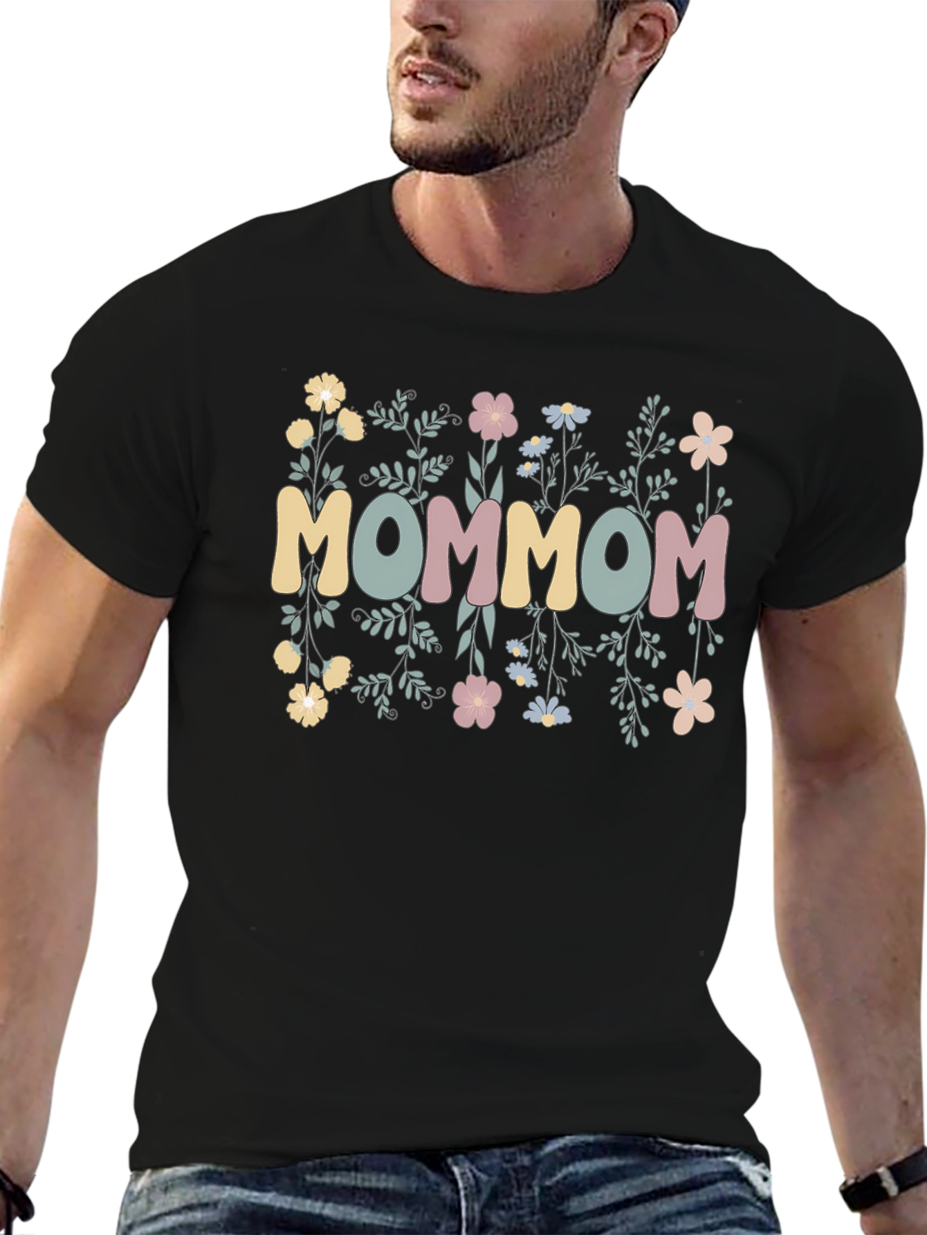 Floral MOMMOM Graphic Tee