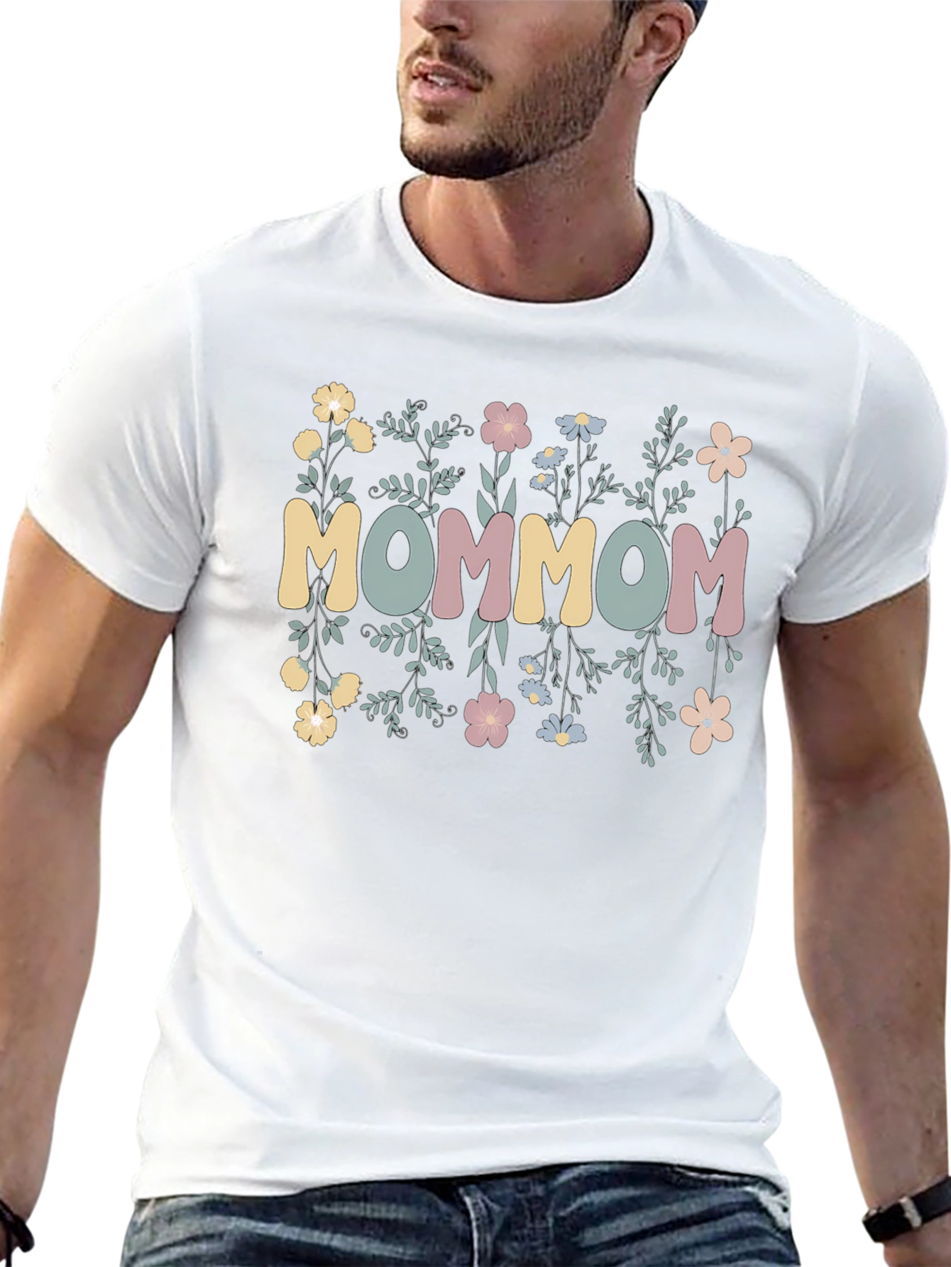 Floral MOMMOM Graphic Tee