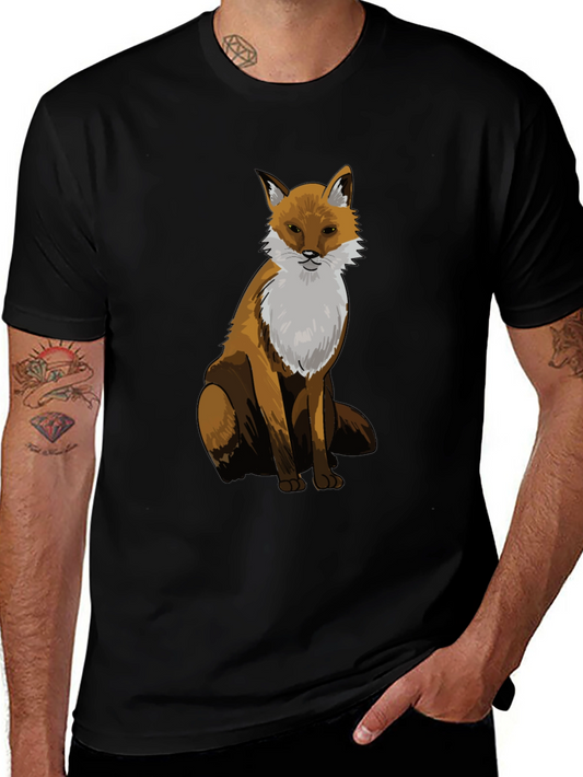 Fox Graphic Tee - Soft Cotton Blend Stylish Casual Wear