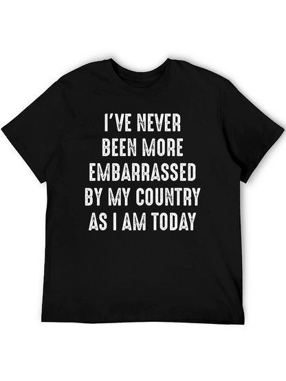Embarrassed By My Country Graphic Tee - Black