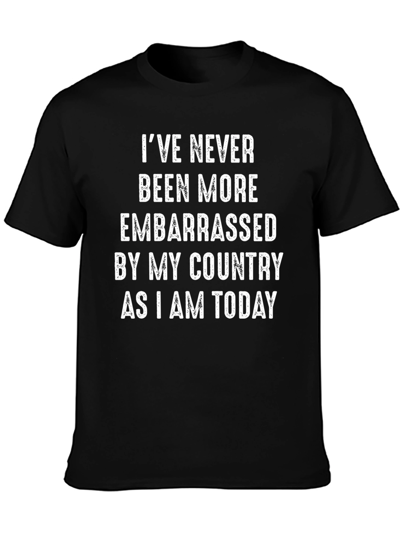 Embarrassed By My Country Graphic Tee - Black