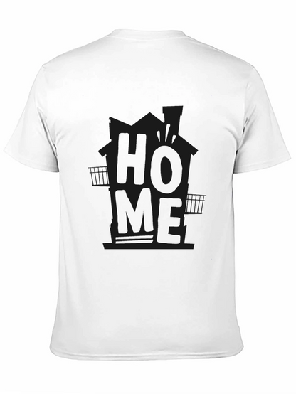 Mens Black HOME Graphic Tee - Casual Comfort