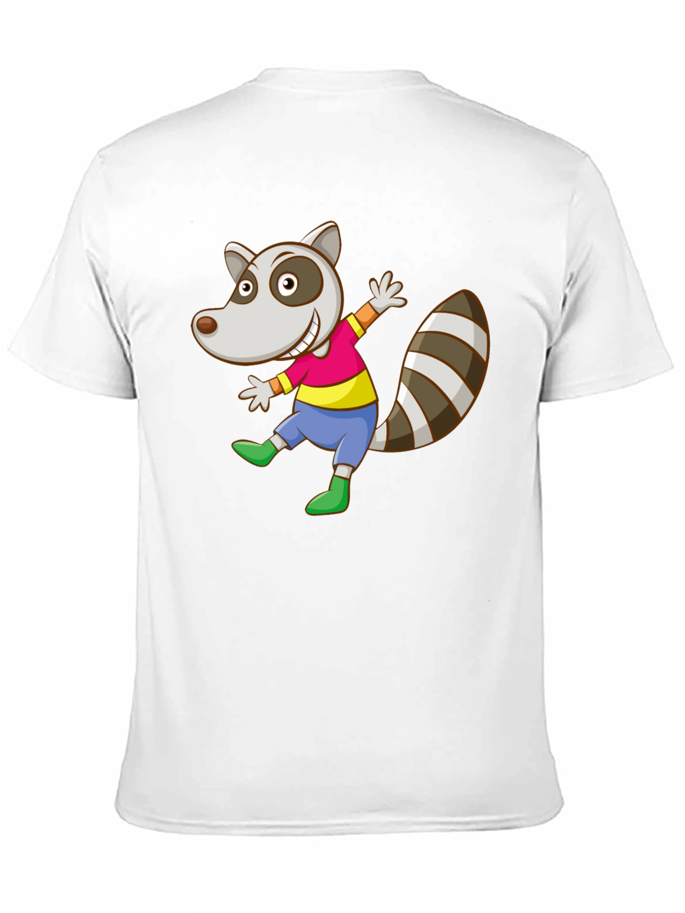 Cartoon Raccoon Graphic Tee - Fun Animal T-Shirt