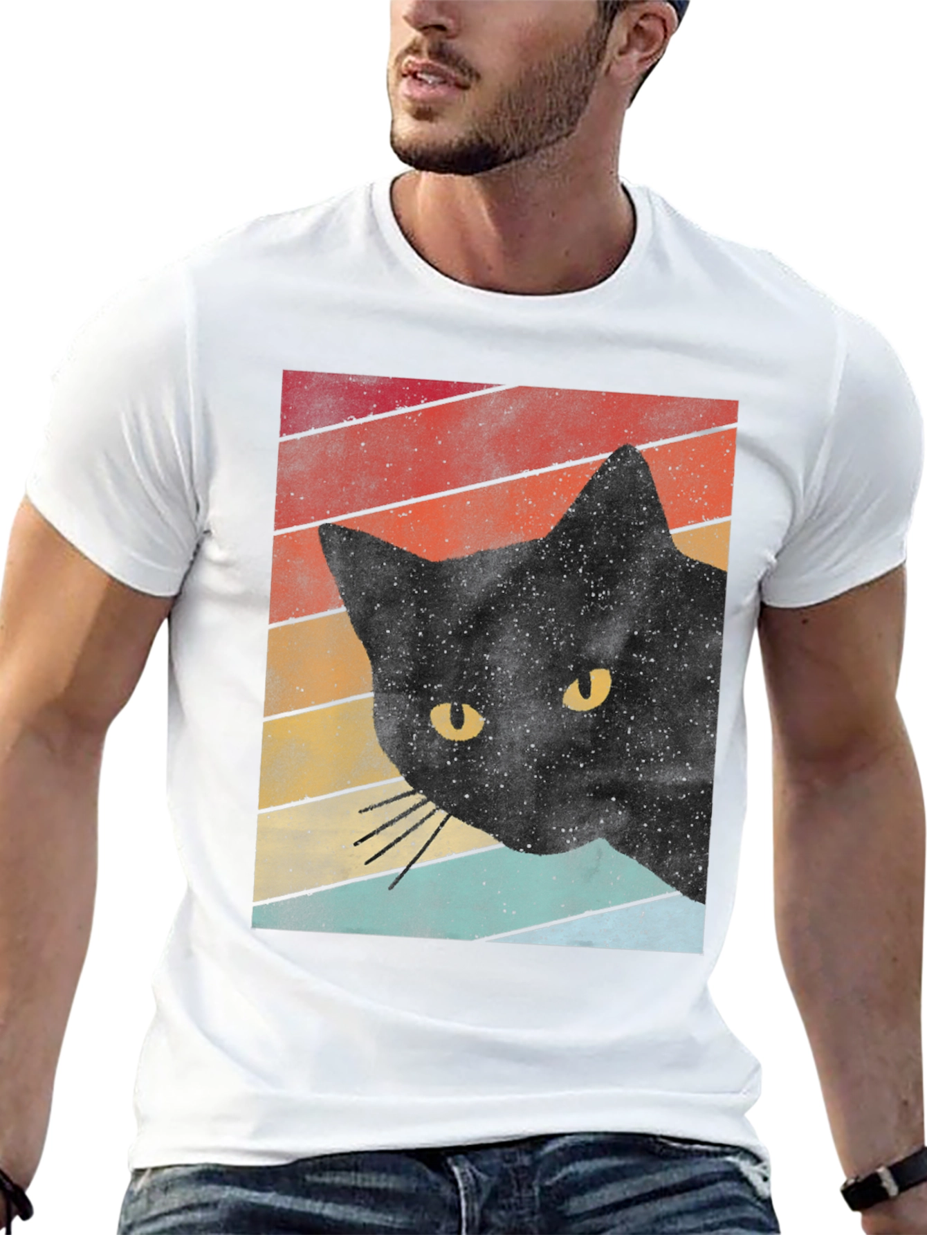 Retro Black Cat T-Shirt