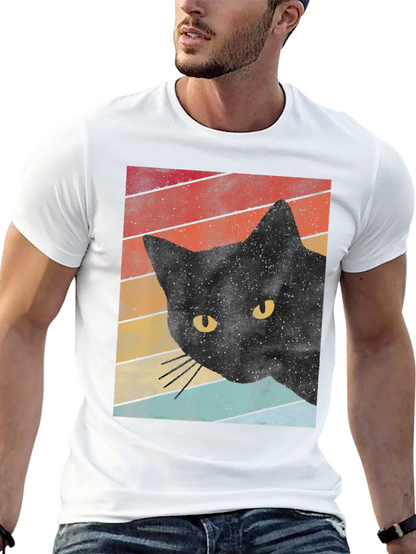 Retro Black Cat T-Shirt