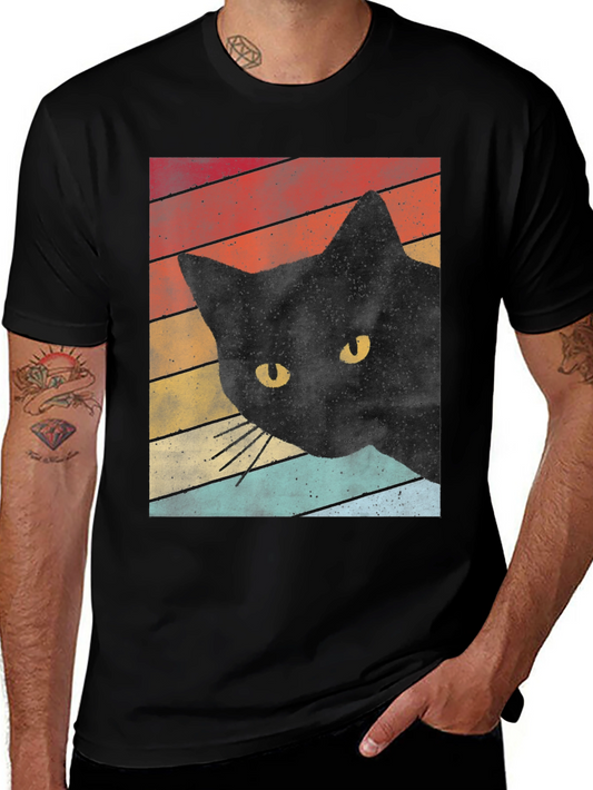 Retro Black Cat T-Shirt