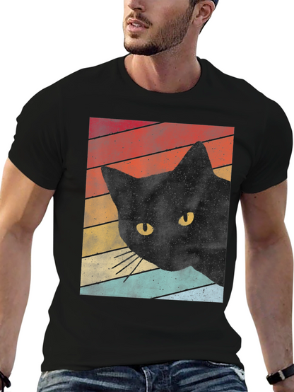 Retro Black Cat T-Shirt
