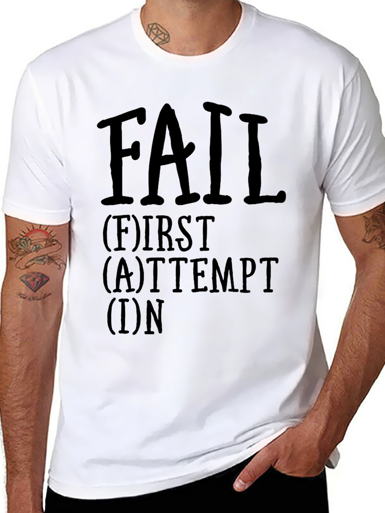 Motivational F.A.I.L. Graphic Tee - First Attempt In Learning