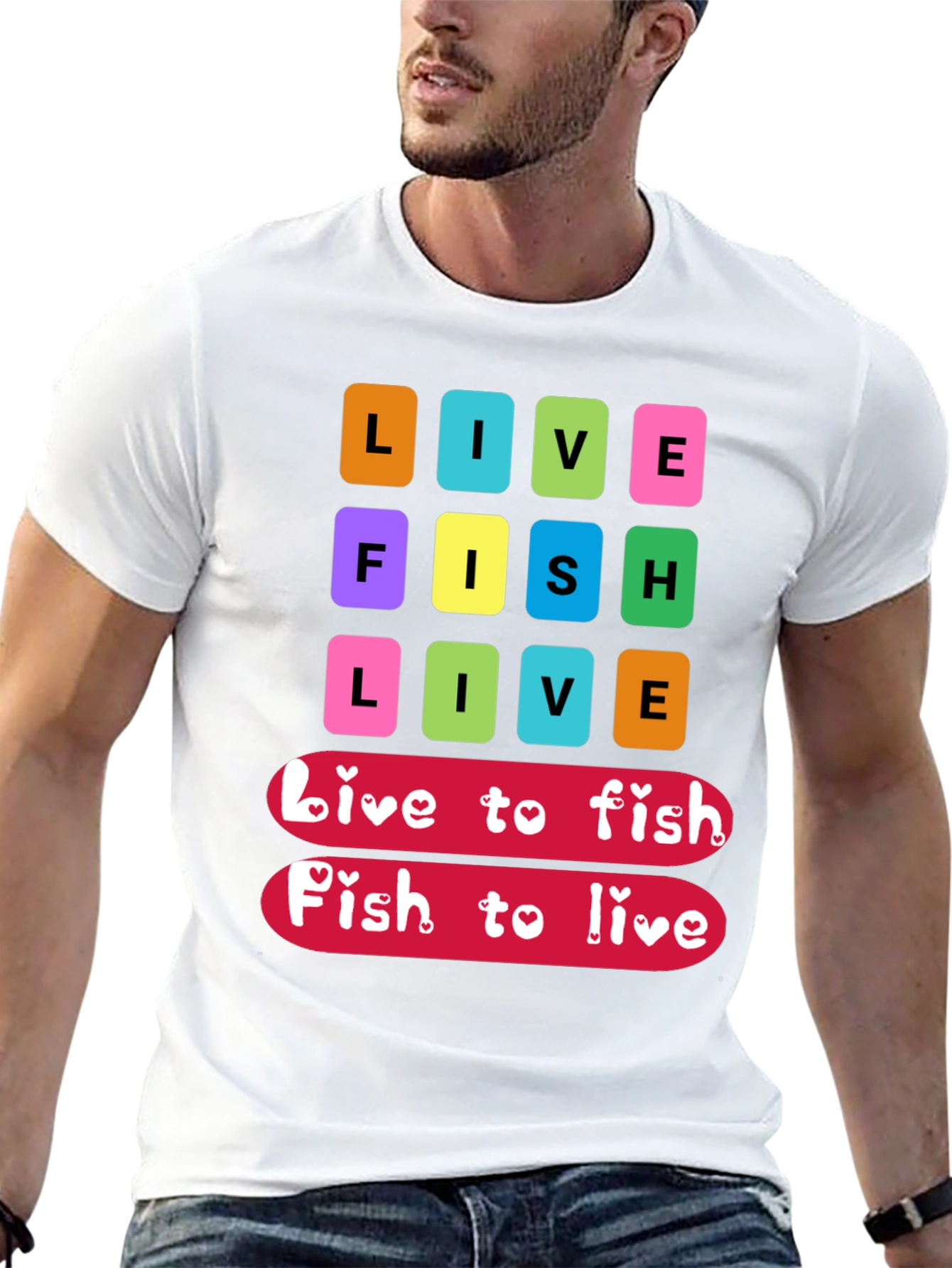 Live Fish Live Graphic T-Shirt