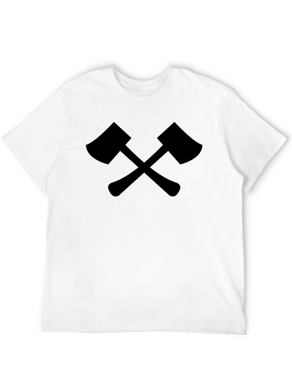 Crossed Axes Graphic Tee - Black Lumberjack Style