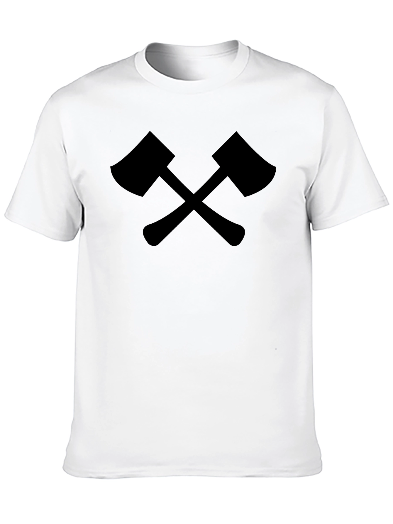 Crossed Axes Graphic Tee - Black Lumberjack Style