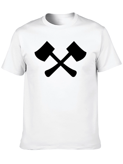 Crossed Axes Graphic Tee - Black Lumberjack Style