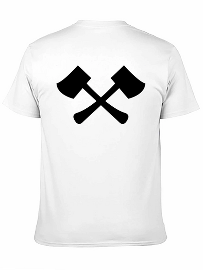 Crossed Axes Graphic Tee - Black Lumberjack Style