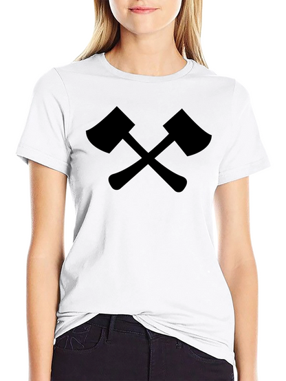 Crossed Axes Graphic Tee - Black Lumberjack Style