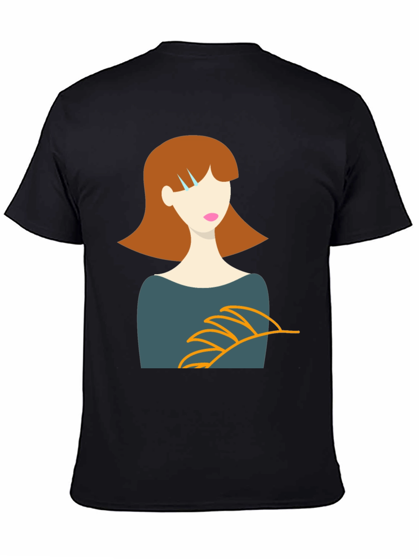 Stylish Graphic Tee - Woman Portrait Design