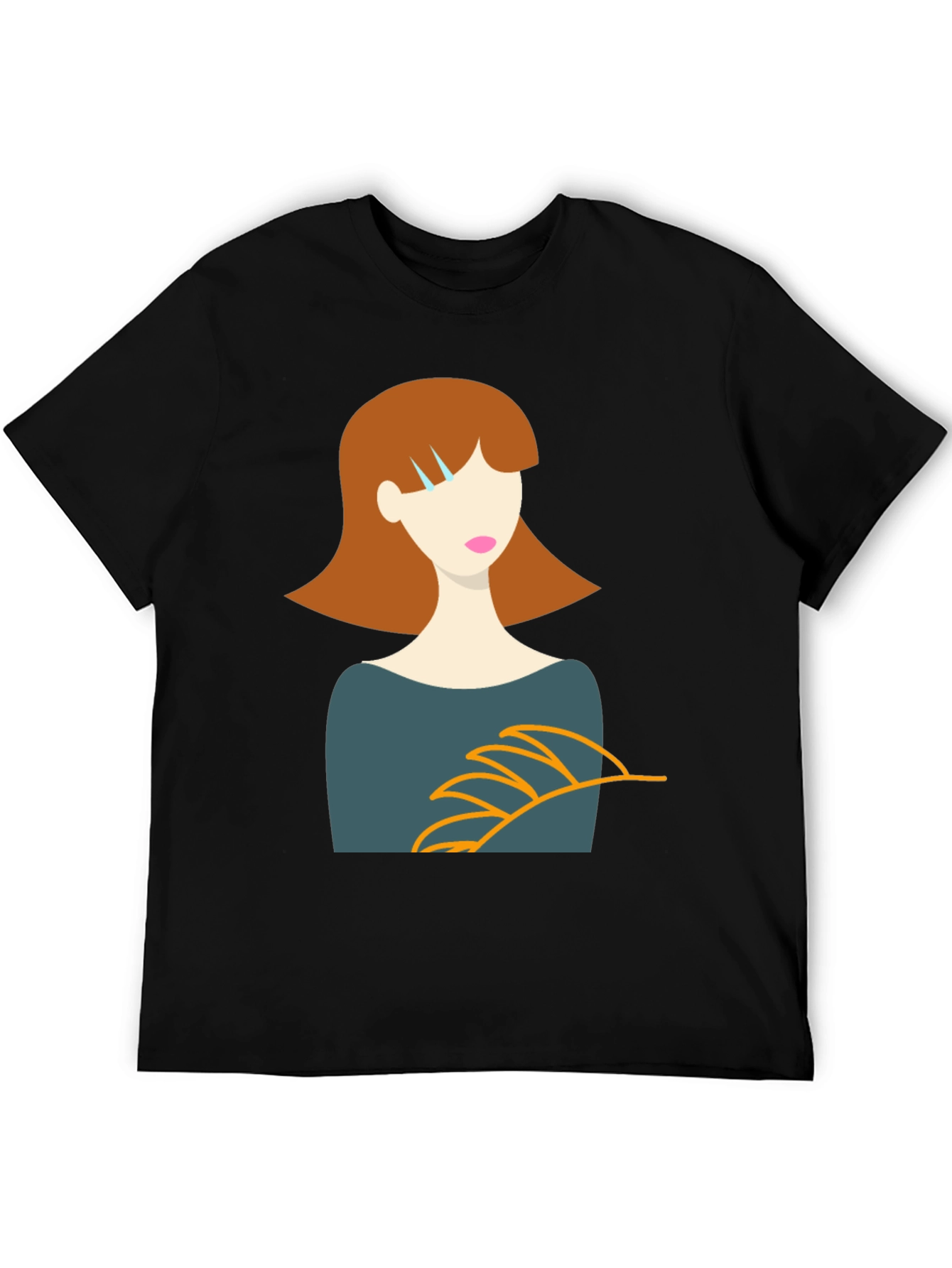 Stylish Graphic Tee - Woman Portrait Design