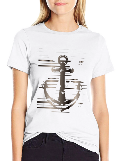 Mens Black Anchor Graphic Tee