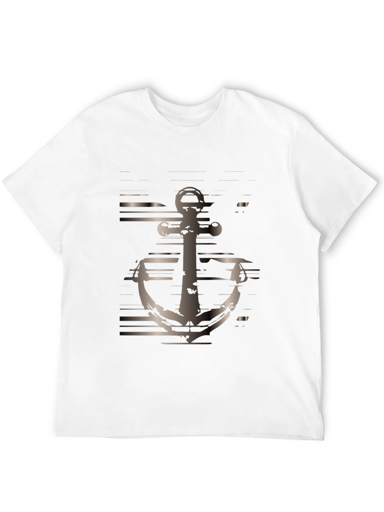 Mens Black Anchor Graphic Tee