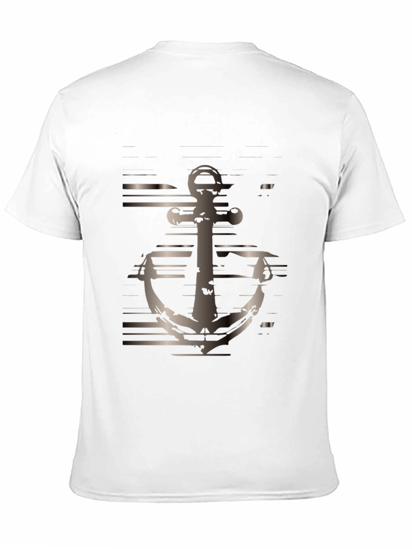 Mens Black Anchor Graphic Tee