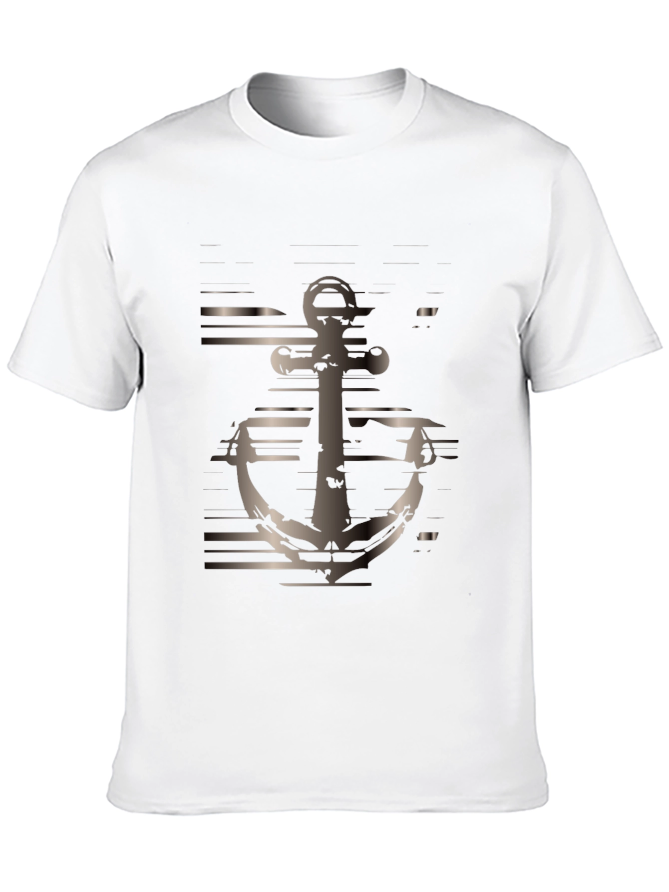 Mens Black Anchor Graphic Tee