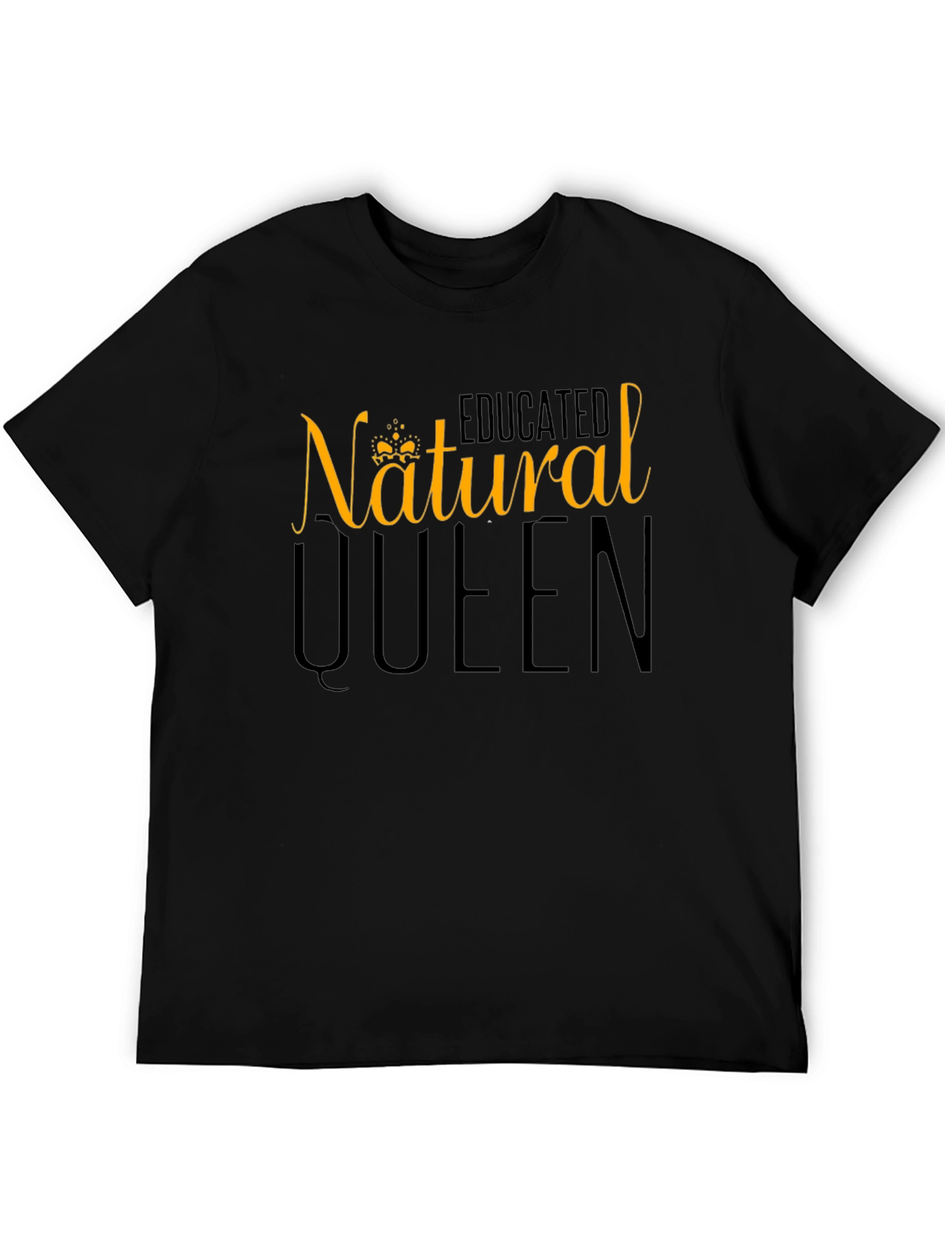 Natural Queen Graphic Tee - Black