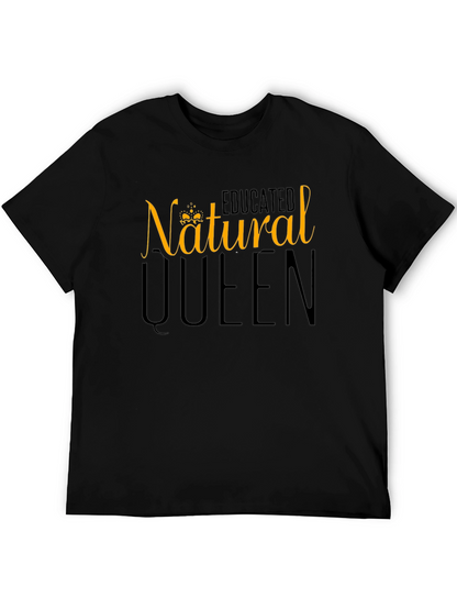 Natural Queen Graphic Tee - Black
