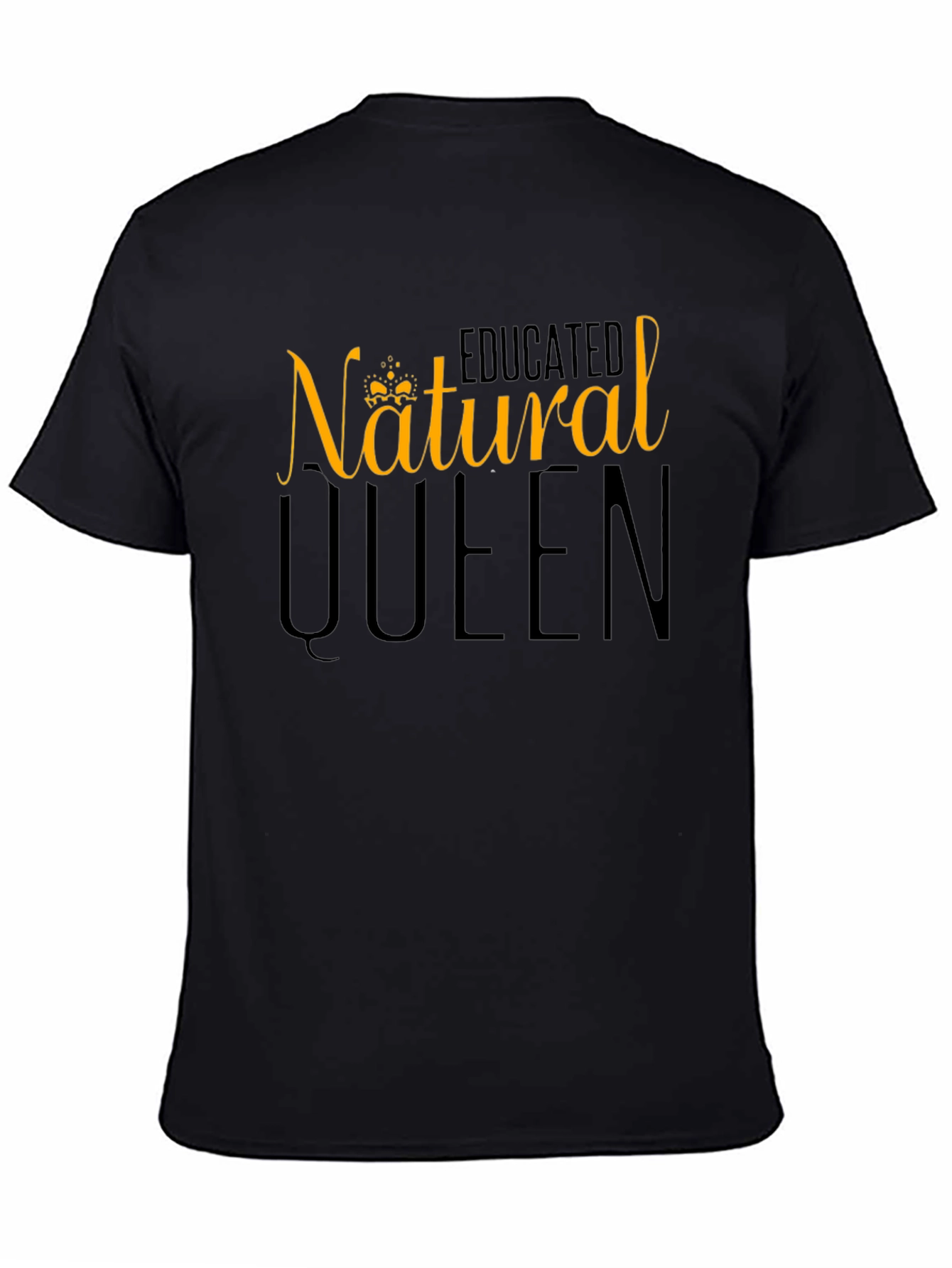 Natural Queen Graphic Tee - Black