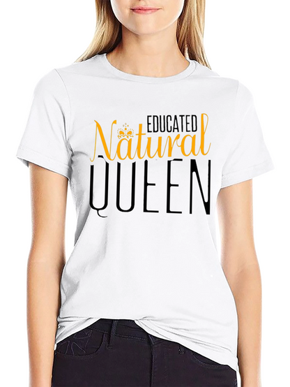 Natural Queen Graphic Tee - Black