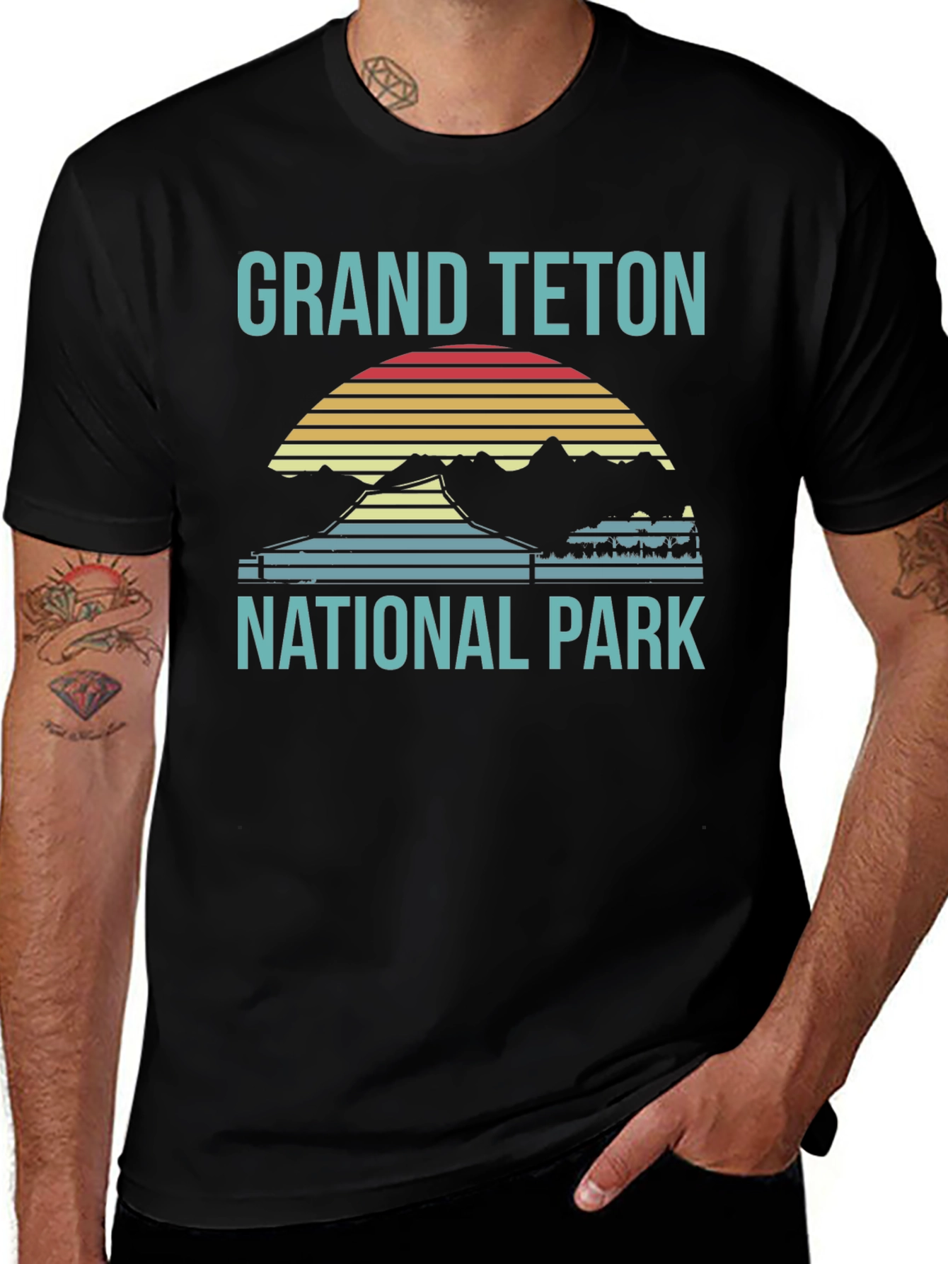 Grand Teton National Park T-Shirt Retro Style