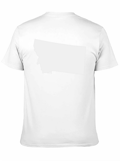 Montana State Outline Black T-Shirt