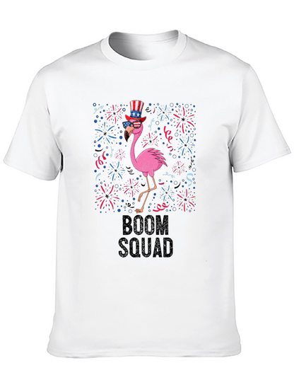 Boom Squad Patriotic Flamingo T-Shirt