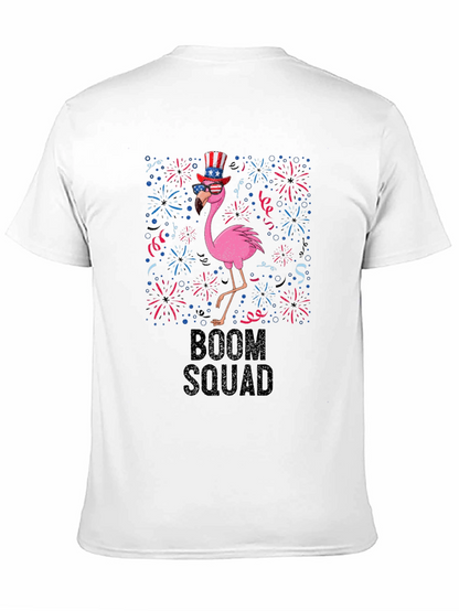 Boom Squad Patriotic Flamingo T-Shirt